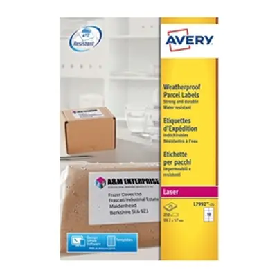 Avery Weatherproof Shipping Laser Labels 10 per Sheet White - L7992-25