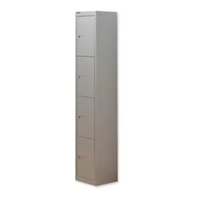 Bisley Locker Steel 4-Door W305xD305xH1802mm Goose Grey