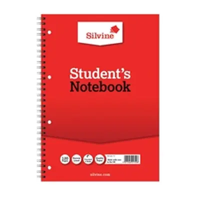 Silvine Feint Ruled Student's Notebook 120 Pages A4 (12 Pack) 141