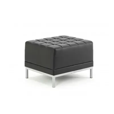 Infinity Visitor Modular Cube Chair Black Bonded Leather Re