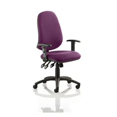 Eclipse XL III Lever Task Operator Chair Purple Colour With