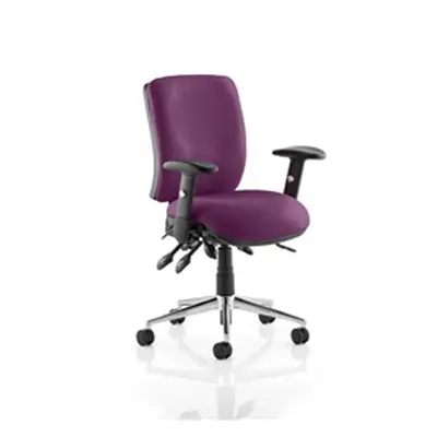 Chiro Task Operator Chair Medium Back Purple Colour With Ar