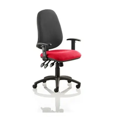 Eclipse XL III Lever Task Operator Chair Black Back Cherry