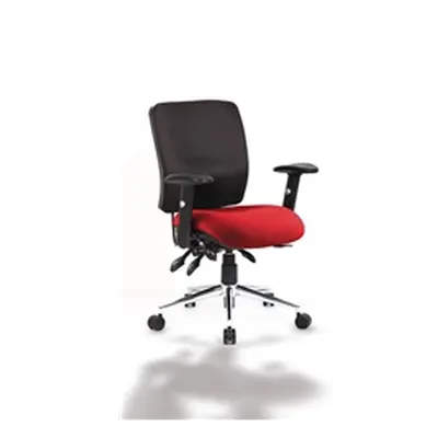 Chiro Task Operator Chair Medium Back Cherry Colour Seat Wi