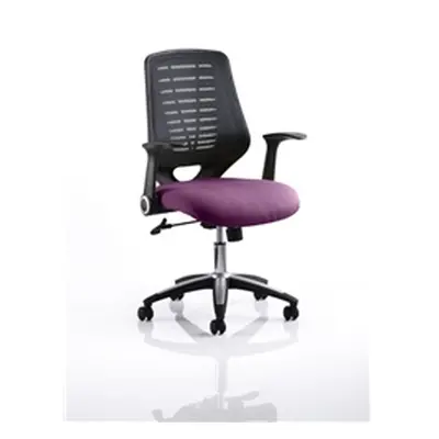 Relay Task Operator Chair Purple Colour Black Back With Arm