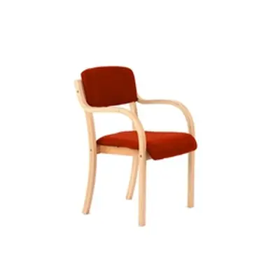 Madrid Visitor Chair Pimento Colour With Arms - KCUP0388