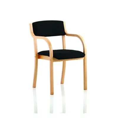 Madrid Visitor Chair Black With Arms - BR000084