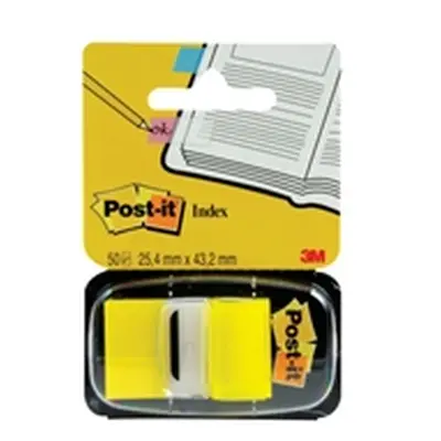 Post-it Yellow Index Flags 25mm [Pack 12] - 680-5