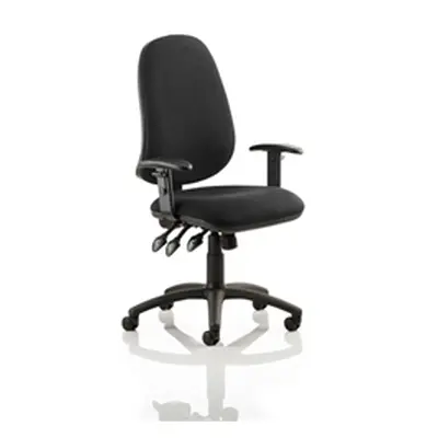 Eclipse XL III Lever Task Operator Chair Black With Height Ad