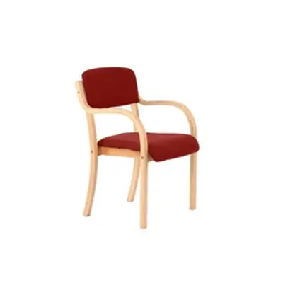 Madrid Visitor Chair Chilli Colour With Arms - KCUP0390