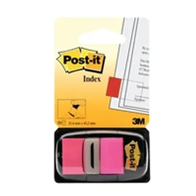 Post-it Index Flags - Bright Pink - 25mm - 12 Packs - 680-21