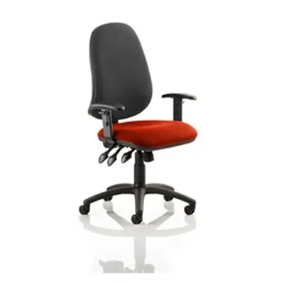 Eclipse XL III Lever Task Operator Chair Black Back Pimento