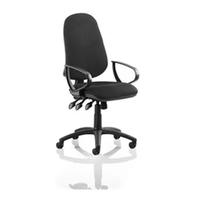 Eclipse XL III Lever Task Operator Chair Black With Loop Arms