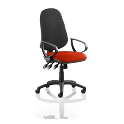 Eclipse XL III Lever Task Operator Chair Black Back Pimento