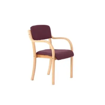 Madrid Visitor Chair Purple Colour With Arms - KCUP0392