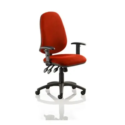 Eclipse XL III Lever Task Operator Chair Pimento Colour Wit