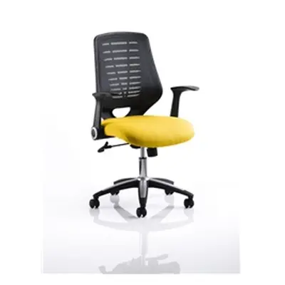 Relay Task Operator Chair Sunset Colour Black Back With Arm