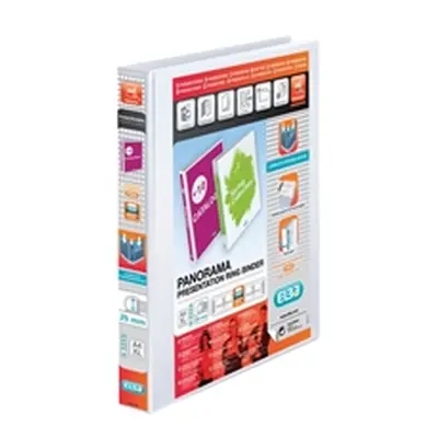 Elba Panorama 25mm 4 D-Ring Presentation Binder A4 White (10 Pack)