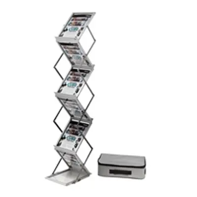 Literature Display Folding Concertina Floor Stand 6 x A4 Shelves