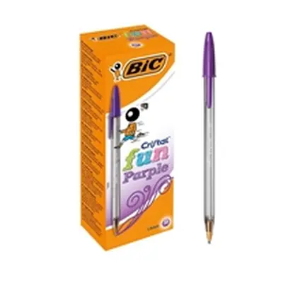 Bic Cristal Fun Ballpen 1.6mm Tip 0.6mm Line Purple - 929055