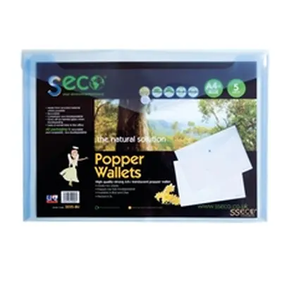 Stewart Superior Eco Biodegradable Wallet A4 Blue (5 Pack) 30085-BU