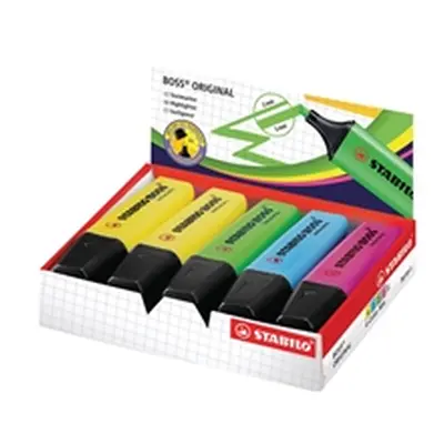 Stabilo Boss Highlighter Pen Chisel Tip Assorted [Pack 10] - 70/10-1