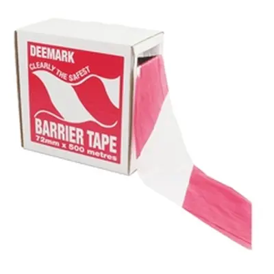 Barrier Tape in Dispenser Box 72mmx500m Red and White - 285179