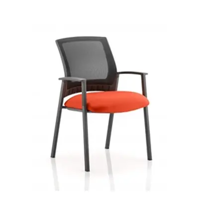 Metro Visitor Chair Pimento Colour Seat With Arms - KCUP0