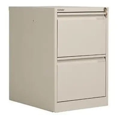 Bisley Lockable 2 Drawer Filing Cabinet Grey