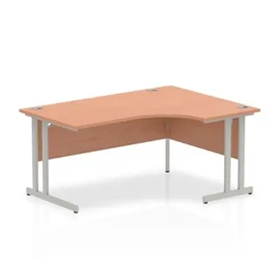 Impulse Cantilever 1600 Right Hand Crescent Desk Beech - I