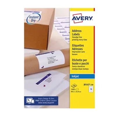 Avery Inkjet Address Labels 99.1x33.9mm 16 Per Sheet White (1600 Pack)