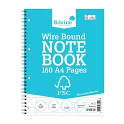 Silvine Envrionmentally Friendly Wirebound Notebook A4 (5 Pack)