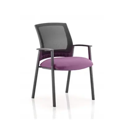 Metro Visitor Chair Purple Colour Seat With Arms - KCUP04