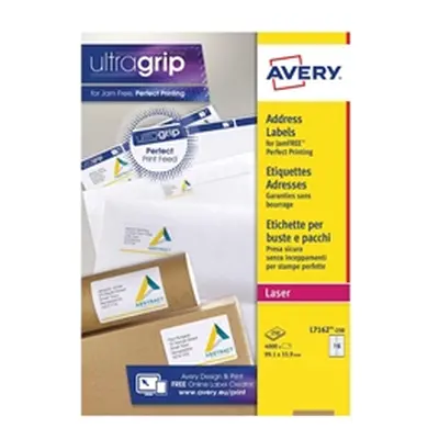 Avery Addressing Labels Laser Jam-free 16 per Sheet 99.1x33.9mm White