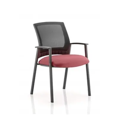 Metro Visitor Chair Chilli Colour Seat With Arms - KCUP04