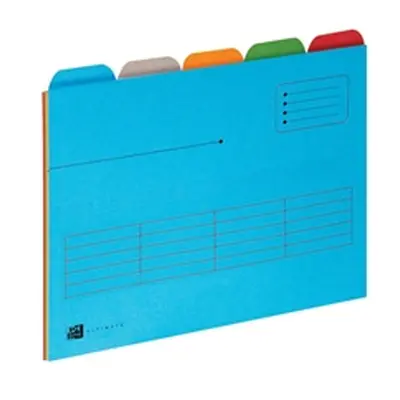 Oxford 5 Tabbed Folder A4 Assorted (5 Pack) 100330160