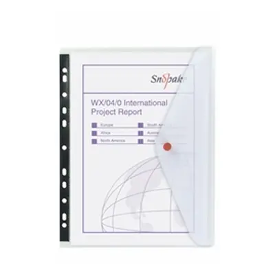 Snopake Polyfile Ring Binder Wallet Clear A4 [Pack 5] - 12566