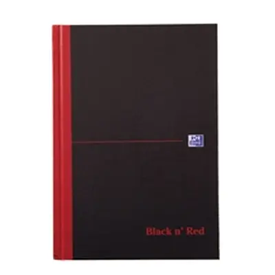 Black n Red Book Casebound 90gsm Ruled Indexed A-Z 192pp - 100080491