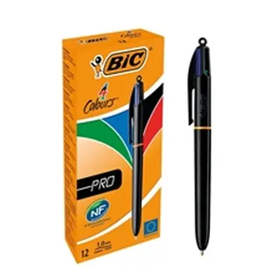 Bic 4-Colour Pro Ball Pen 1.0mm Tip 0.7mm Line Blue Black - 902129