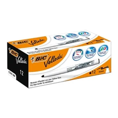 Bic Velleda 1741 Whiteboard Marker Black - 1199174109 [Pack 12]