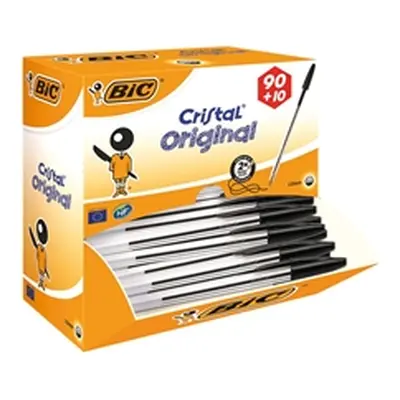 Bic Cristal Ball Pen Clear Barrel 1.0mm Tip 0.32mm Line - 896040