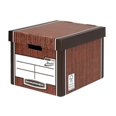 Bankers Box Woodgrain Tall Premium Storage Box (10 Pack) 7260501