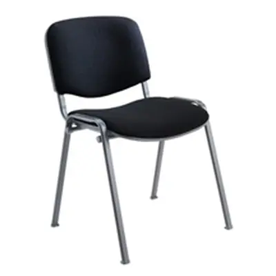 ISO Visitor Chair Black Fabric Black Frame Without Arms - BR000055