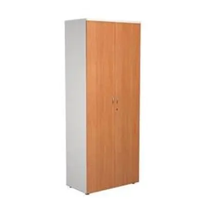 2000 Wooden Cupboard (450mm Deep) White Carcass Beech Doors