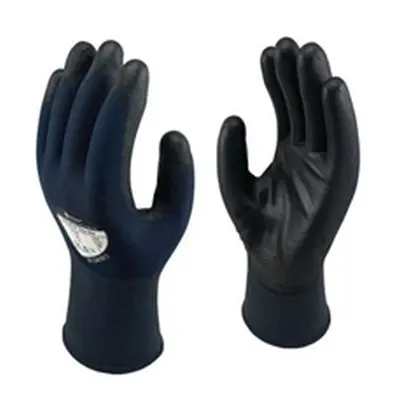 Polyco Polyflex Eco Air PU Coated Glove Pairs XL Black/Blue (Pack 10)