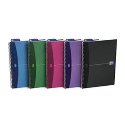 Oxford Poly Opaque Wirebound Notebook A4 Assorted (5 Pack) 100101918