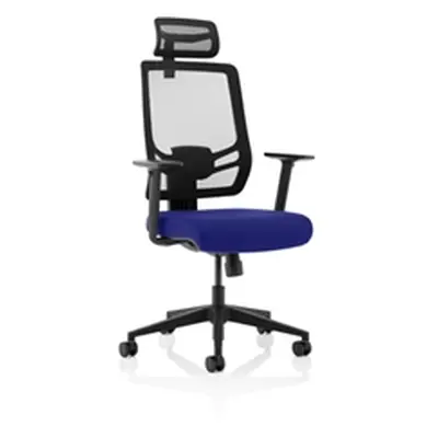 Ergo Twist Bespoke Fabric Seat Stevia Blue Mesh Back with Headrest