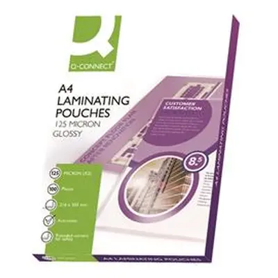 Q-Connect A4 Laminating Pouches 250 Micron Gloss Pk 100 - KF04116