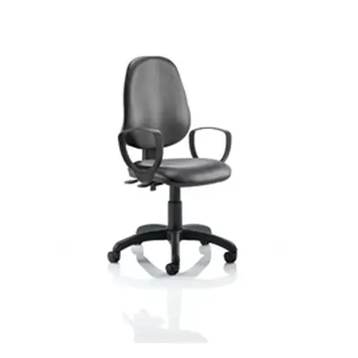 Eclipse Plus III Lever Task Operator Chair Bonded Leather Loop Arms