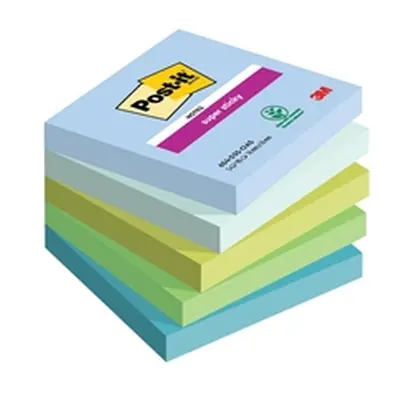 Post-it® Super Sticky Notes Oasis 76mm x 76mm Pk5